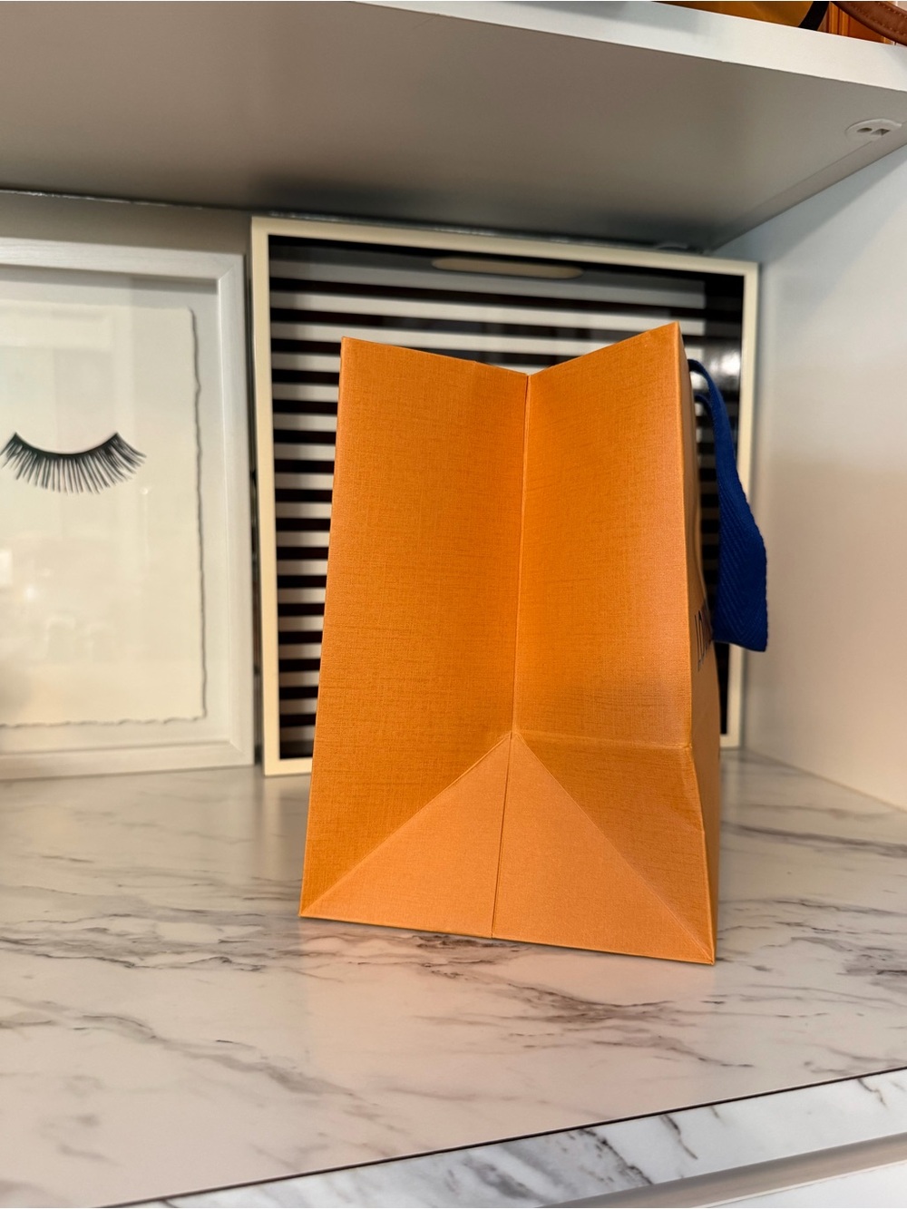 Louis Vuitton Orange Shopping Gift Bag - Picture 2 of 3